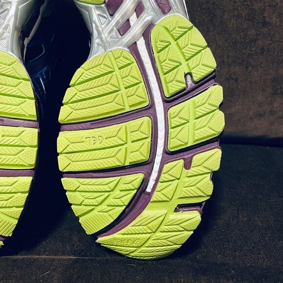 Mint condition ASICS GEL KAYANO 20 Black Blue Purple Lime 9 US Womens Medium - Picture 16 of 16